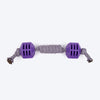 Dash Dog Mini Barbell Rope Toy For Dog - Purple - Heads Up For Tails