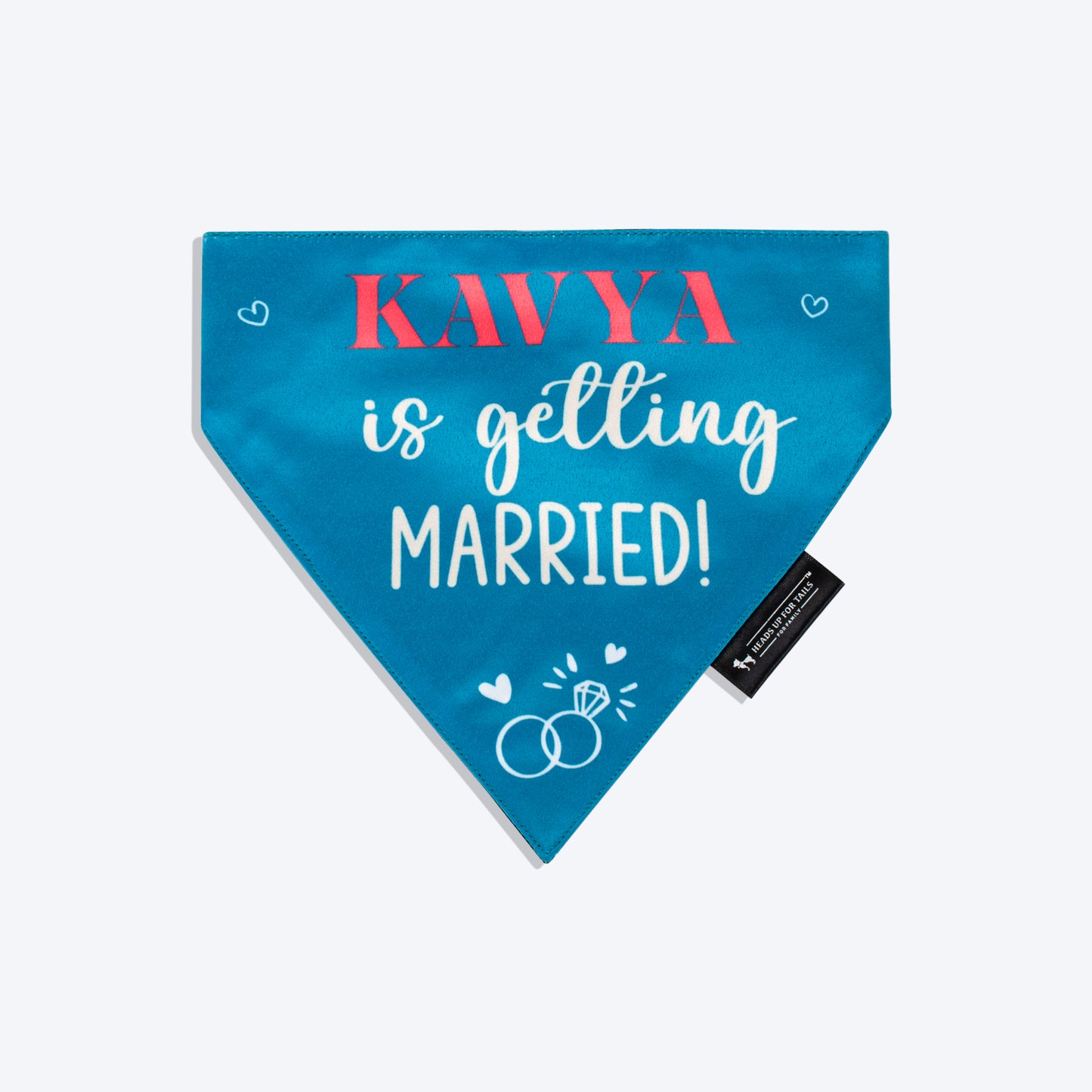 HUFT Personalised (Name) Is Getting Married Proposal Dog Bandana - Heads Up For Tails