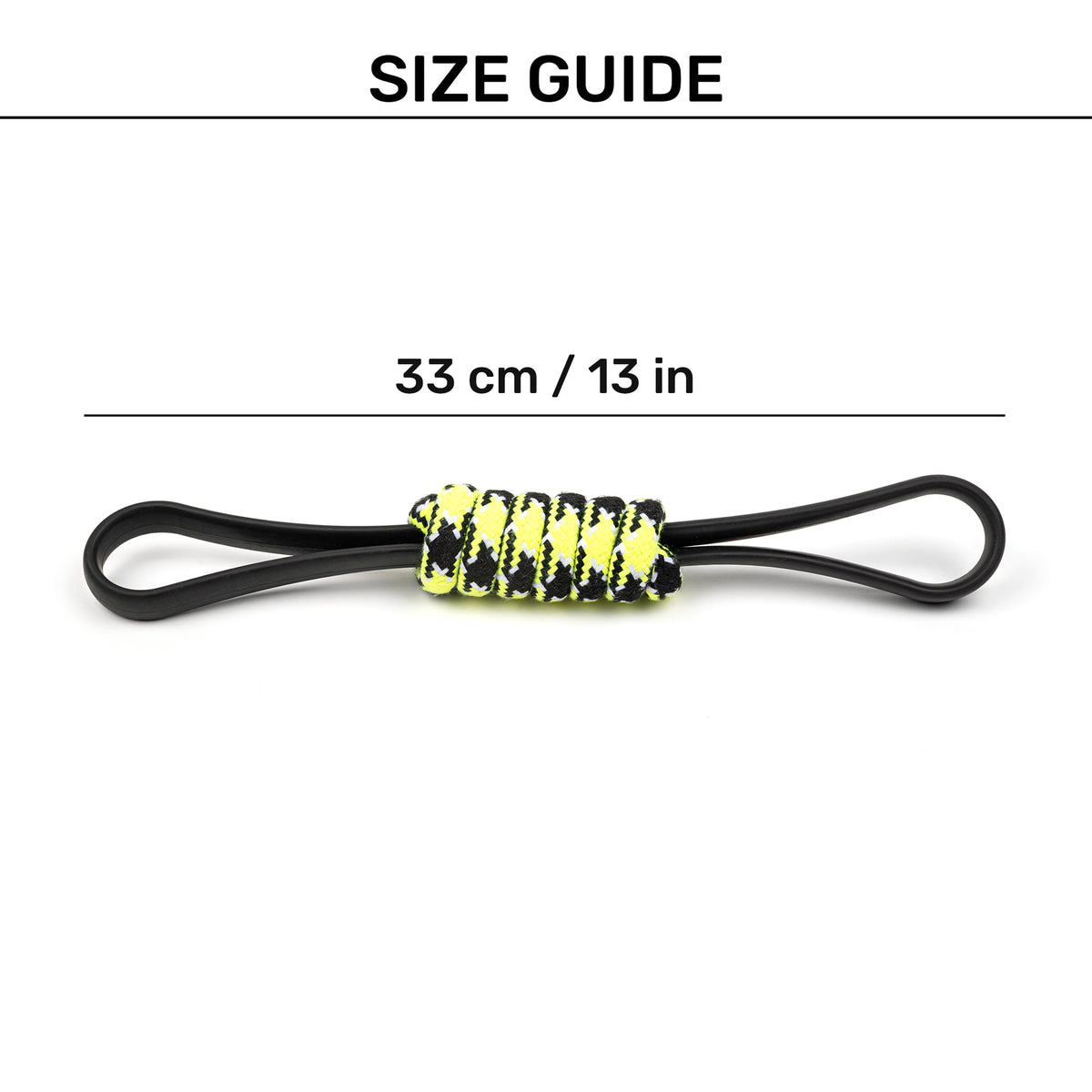 HUFT Infinity Pull Rope Toy For Dog - Black & Neon - Heads Up For Tails
