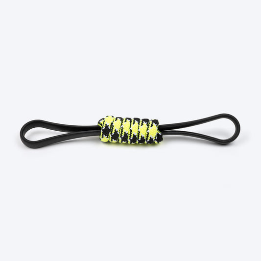 HUFT Infinity Pull Rope Toy For Dog - Black & Neon - Heads Up For Tails