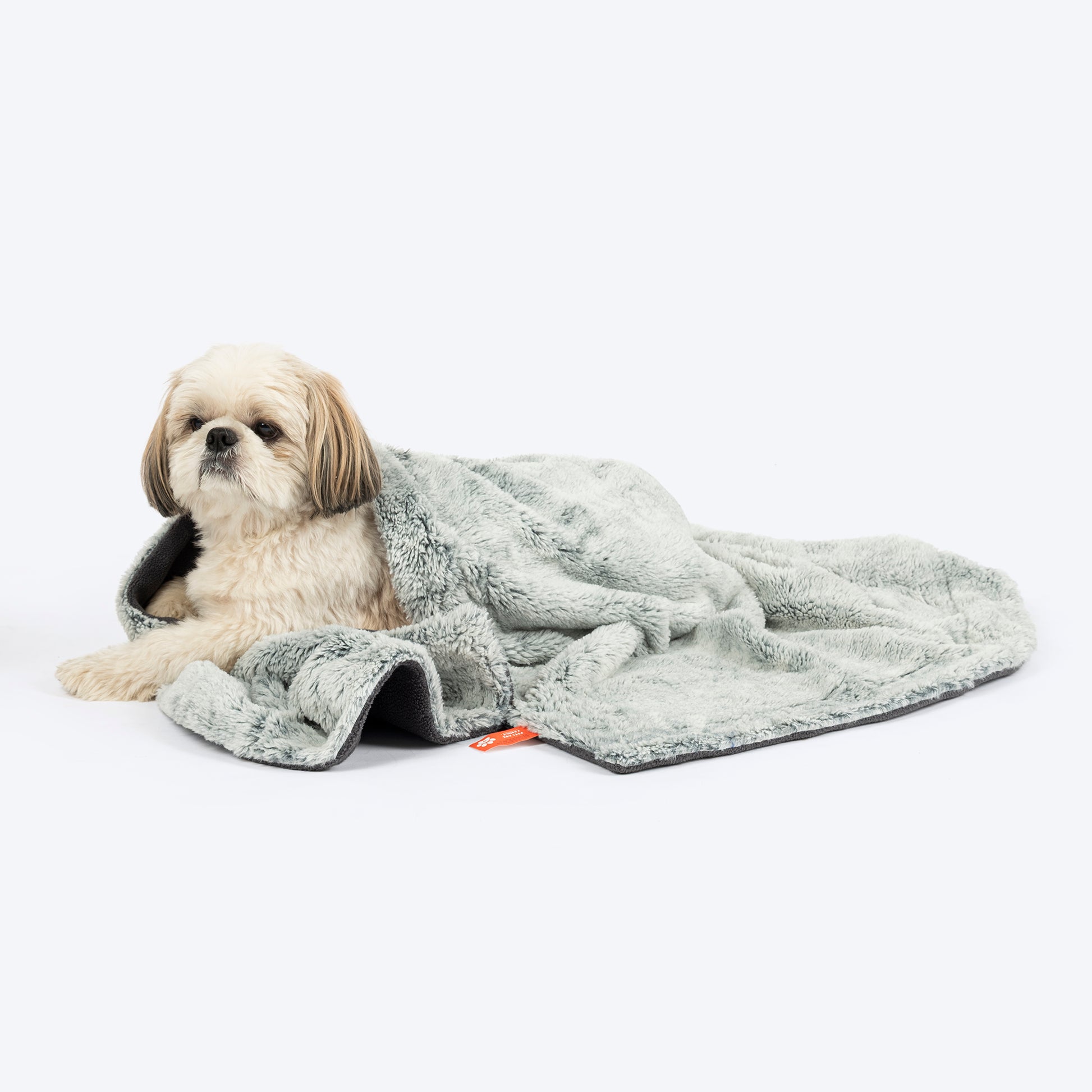 HUFT Furry Comfort Blanket For Dog & Cat - Grey - Heads Up For Tails