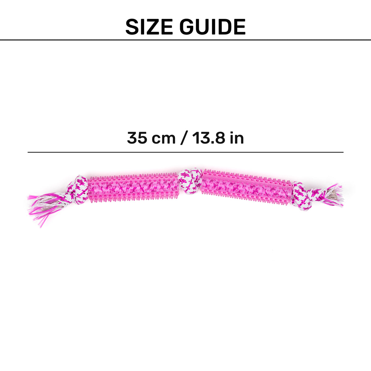 HUFT Taffy Twist Chew Toy For Dog - Pink - Heads Up For Tails
