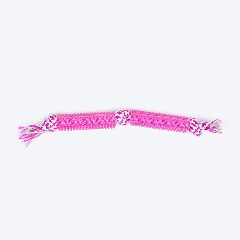 HUFT Taffy Twist Chew Toy For Dog - Pink - Heads Up For Tails
