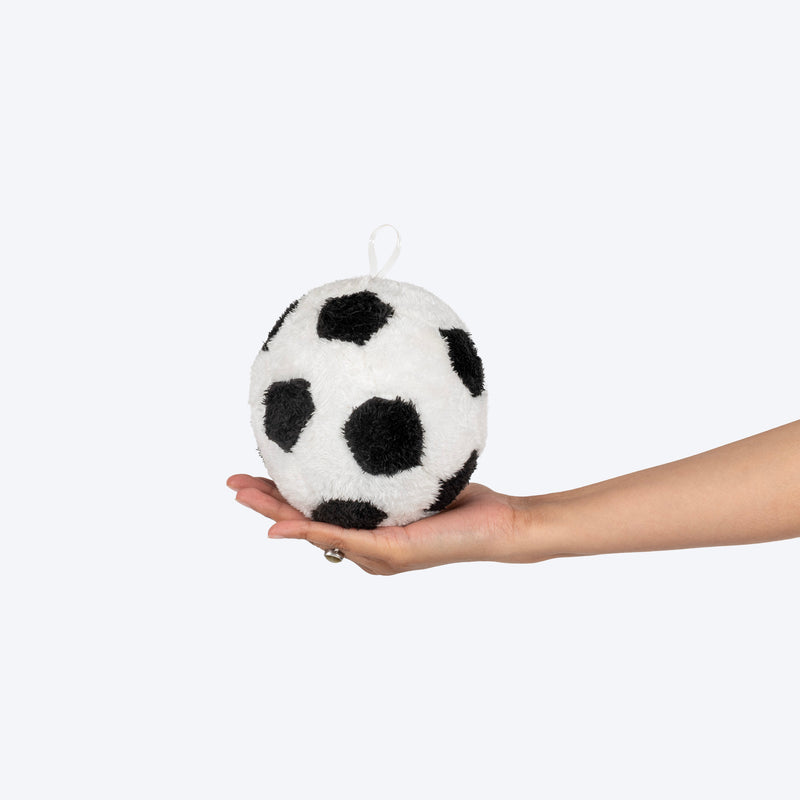 HUFT Plush Floofball With Squeaker For Dog - Black & White