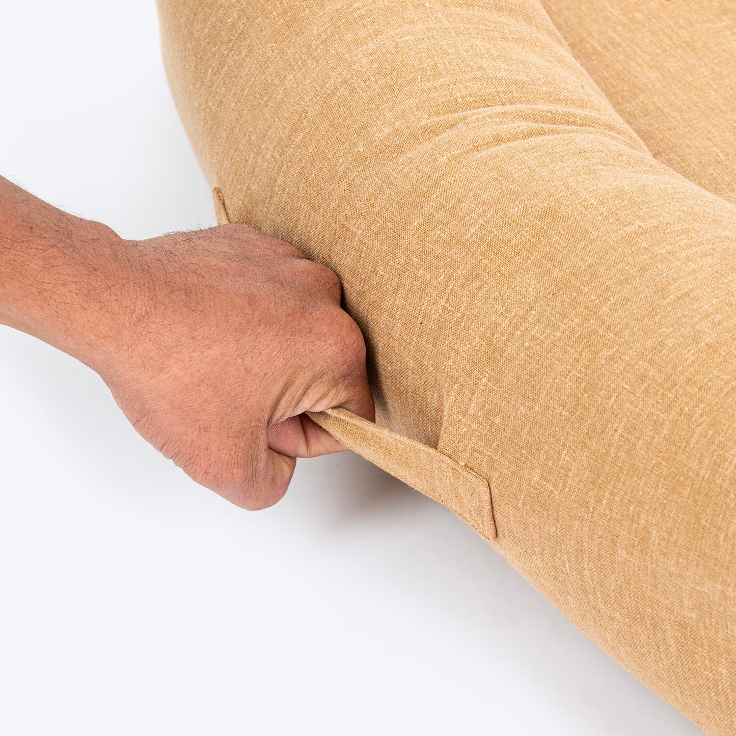 HUFT Personalised Nap Haven Orthopaedic Lounger Bed For  Dog - Light Brown - Heads Up For Tails