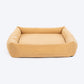HUFT Personalised Nap Haven Orthopaedic Lounger Bed For  Dog - Light Brown - Heads Up For Tails