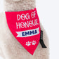 HUFT Personalised Dog Of Honour (Name) Proposal Dog Bandana - Heads Up For Tails