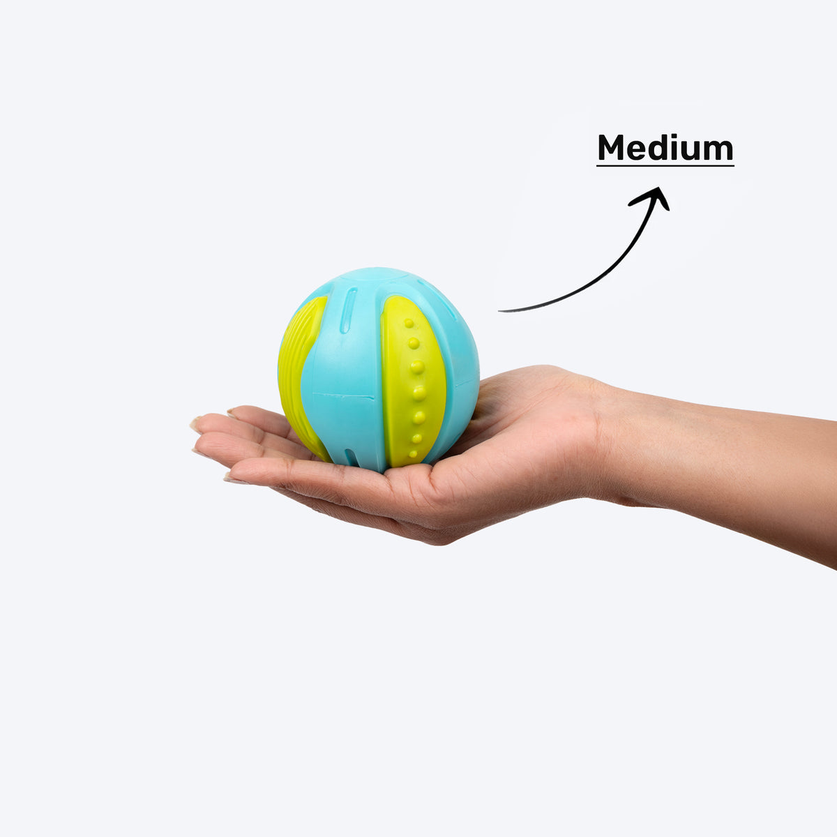 Dash Dog PawPounce Chew Ball For Dog - Blue & Green - Heads Up For Tails