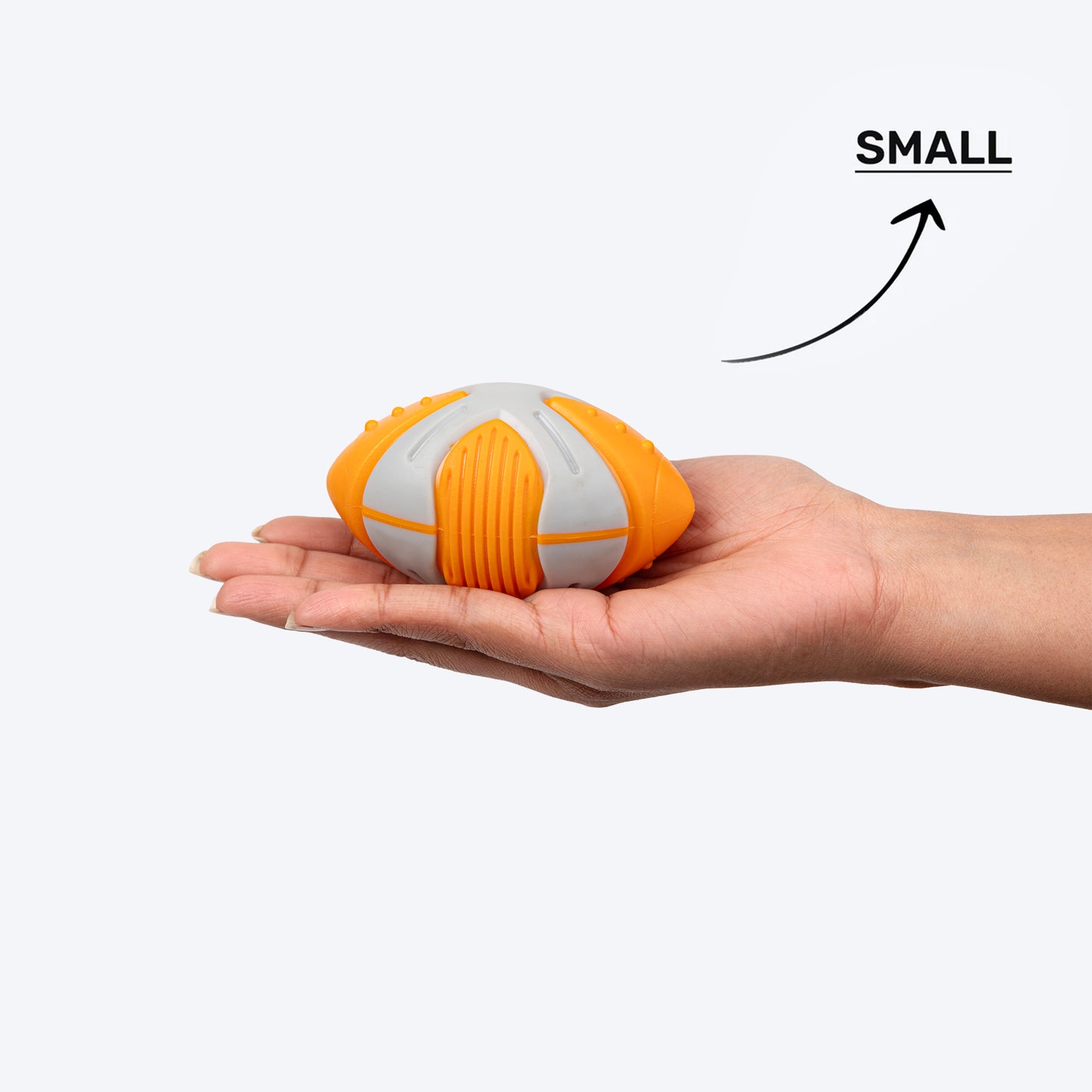 Dash Dog Sporty Chew Baseball For Dog - Orange & Grey - Heads Up For Tails