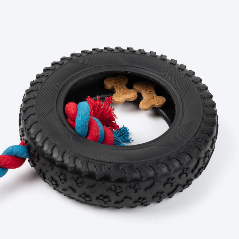 Dash Dog Tyre Ring Chew Toy For Dog - Multicolor - Heads Up For Tails
