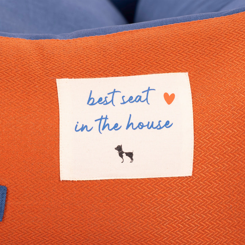 HUFT EasyStep Herring Lounger Bed For Dog - Orange & Blue