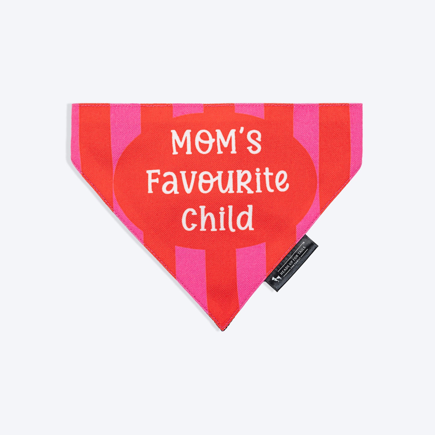 HUFT Mom's Favourite Child Printed Bandana For Dog - Red_01