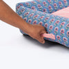 HUFT Jaipuri Phool Lounger Dog Bed - Blue & Pink