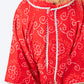 HUFT Bandhani Breeze Kurta For Dog - Red