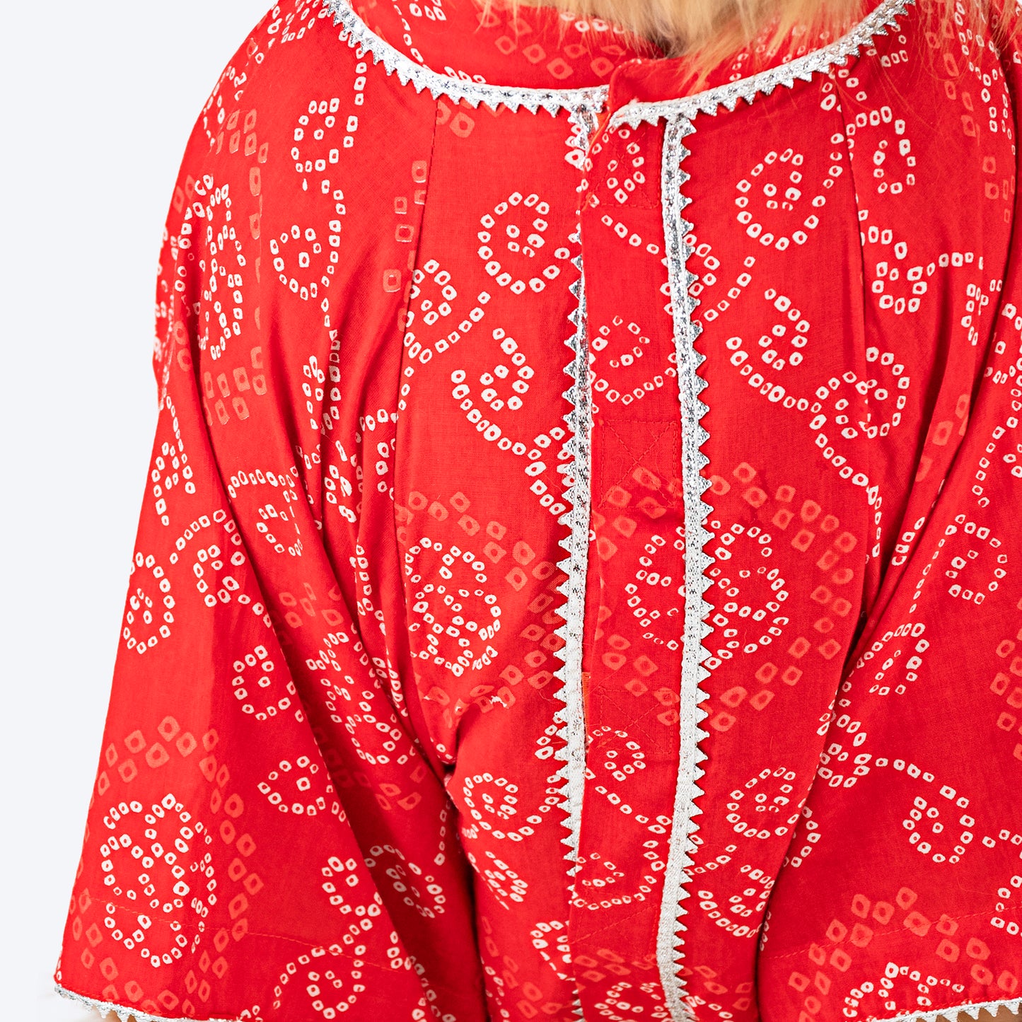 HUFT Bandhani Breeze Kurta For Dog - Red