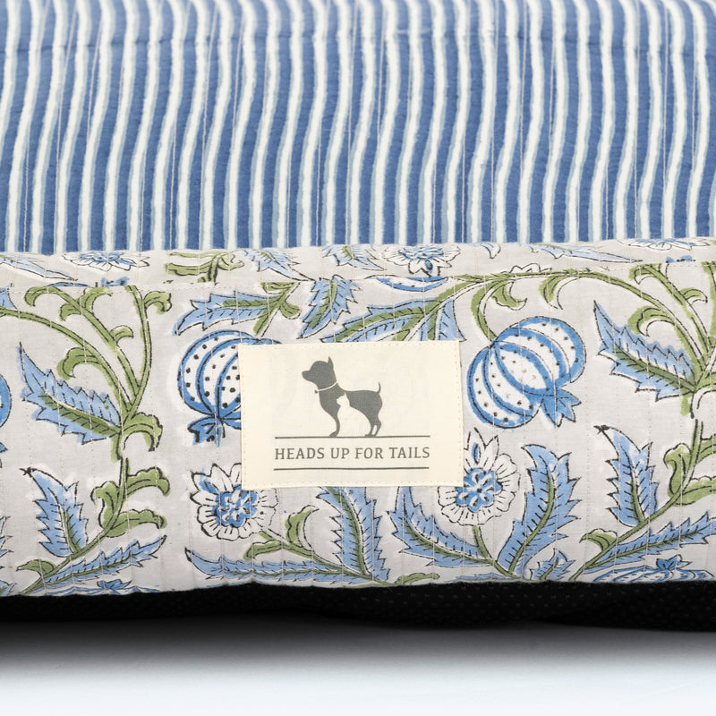 HUFT Jaipuri Baagh Lounger Dog Bed - Indigo