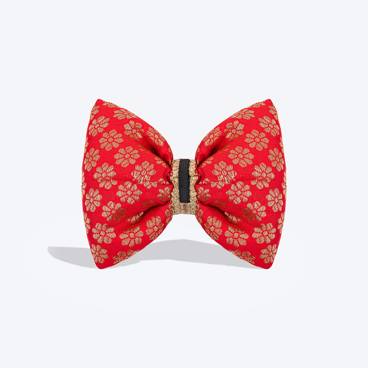 HUFT Shahi Brocade Bow Tie For Dog - Red