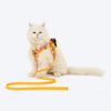 HUFT Easy Breezy Step-In Harness & Leash Set For Cat - Yellow & Pink - Heads Up For Tails