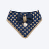 HUFT Brocade Dazzle Pet Scarf For Cat & Puppy - Blue - Heads Up For Tails