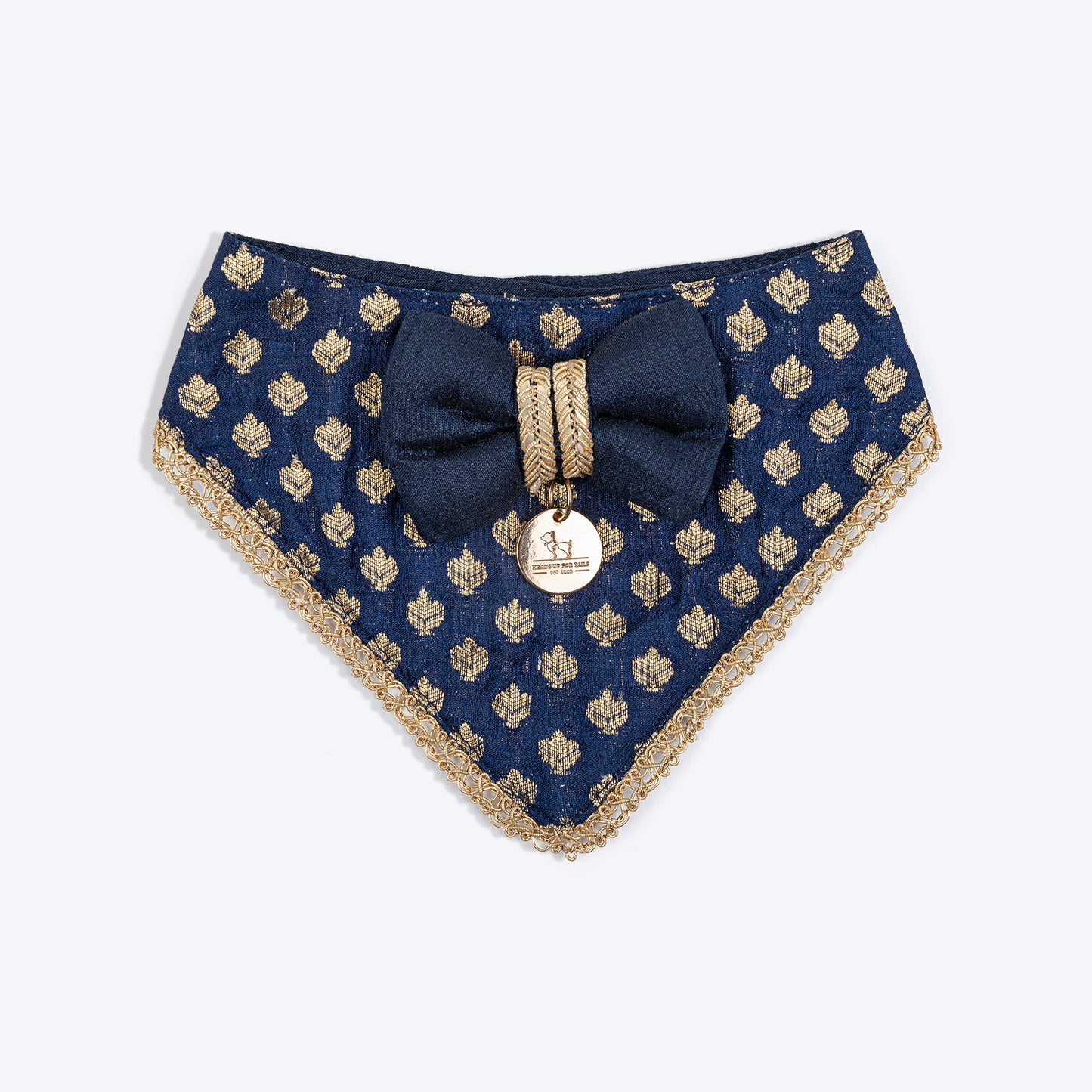 HUFT Brocade Dazzle Pet Scarf For Cat & Puppy - Blue