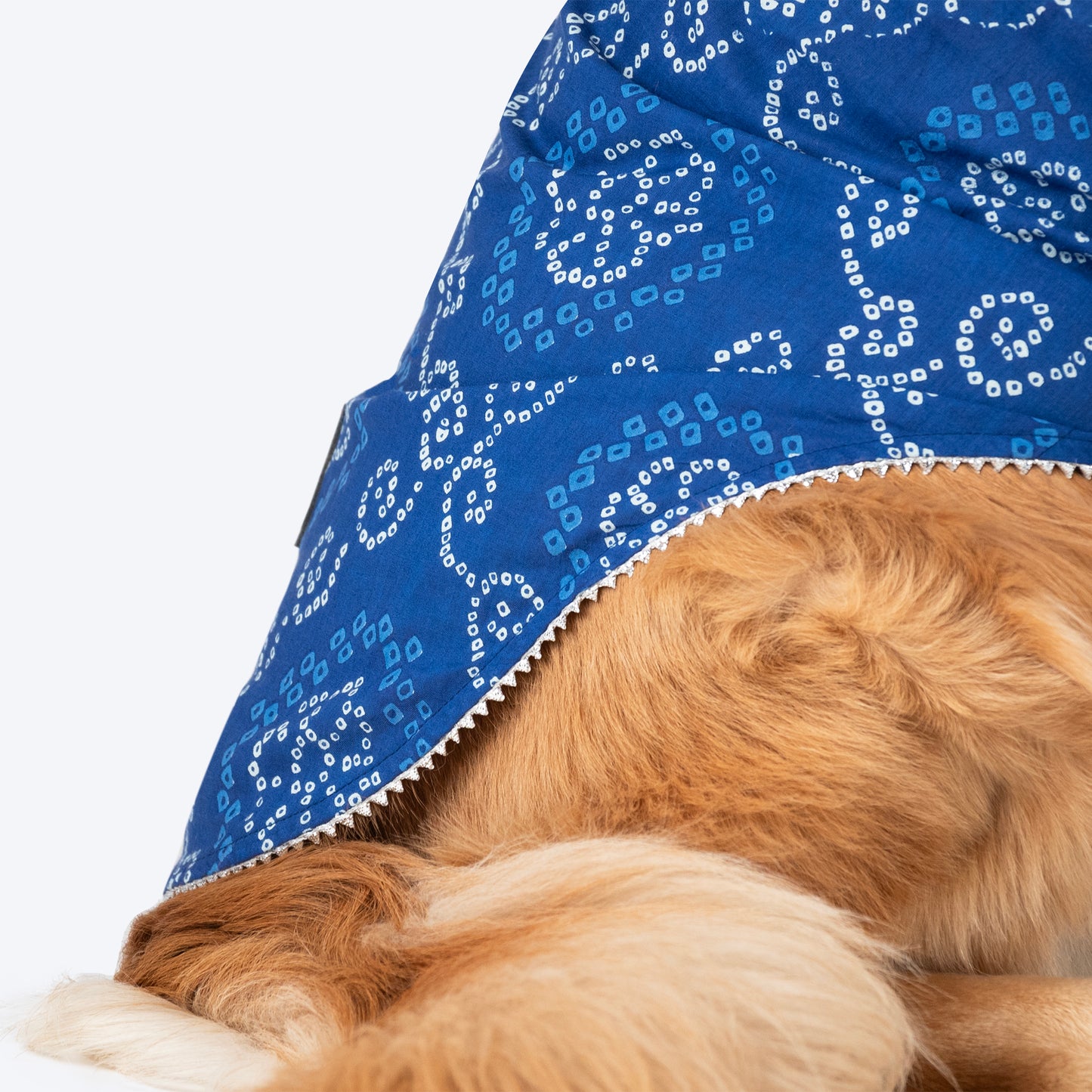 HUFT Bandhani Breeze Kurta For Dog - Blue