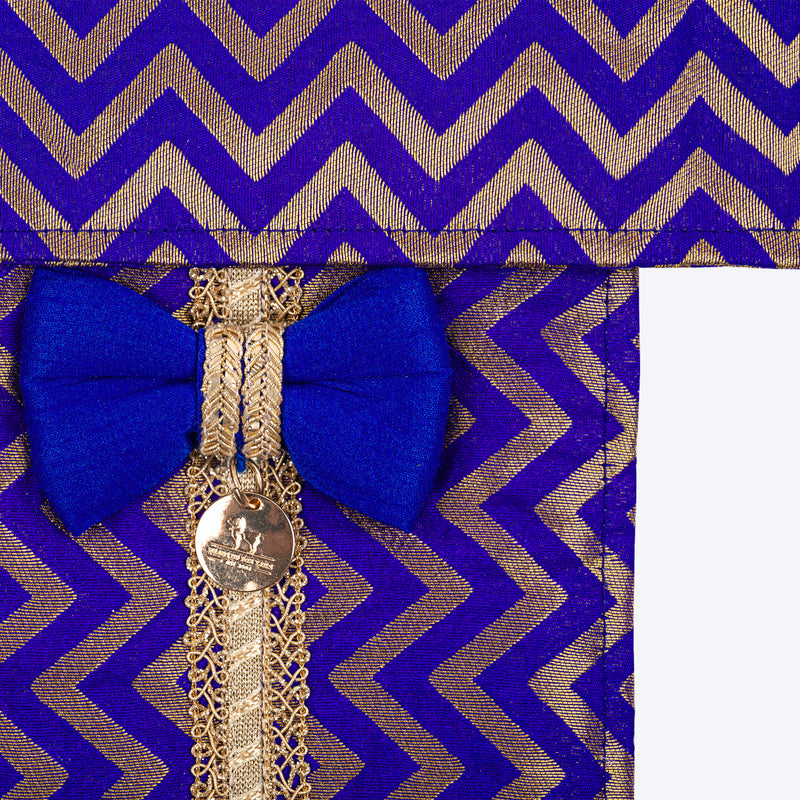 HUFT Shahi Sherwani Bandana For Dog - Royal Blue - Heads Up For Tails