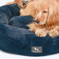 HUFT Furry Donut Pet Bed - Navy Blue - Heads Up For Tails