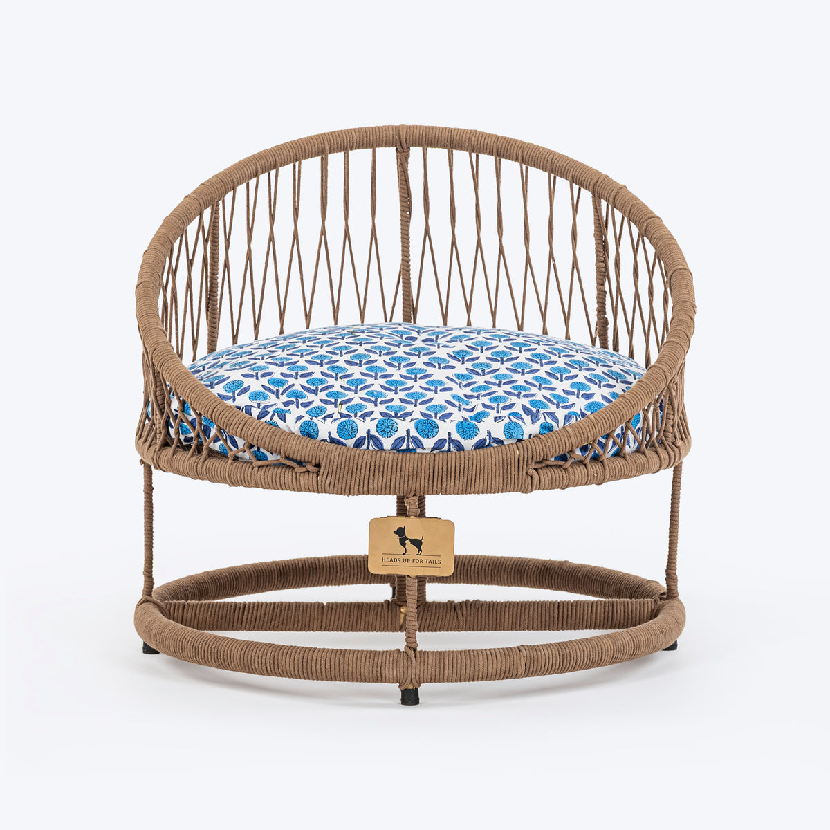 HUFT Purrfect Snuggle Elevated Bed With Cushion For Cat - Brown
