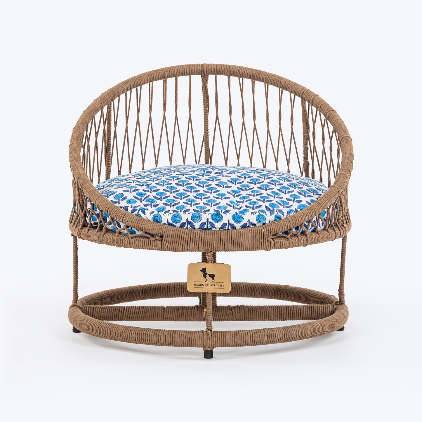 HUFT Purrfect Snuggle Elevated Bed With Cushion For Cat - Brown