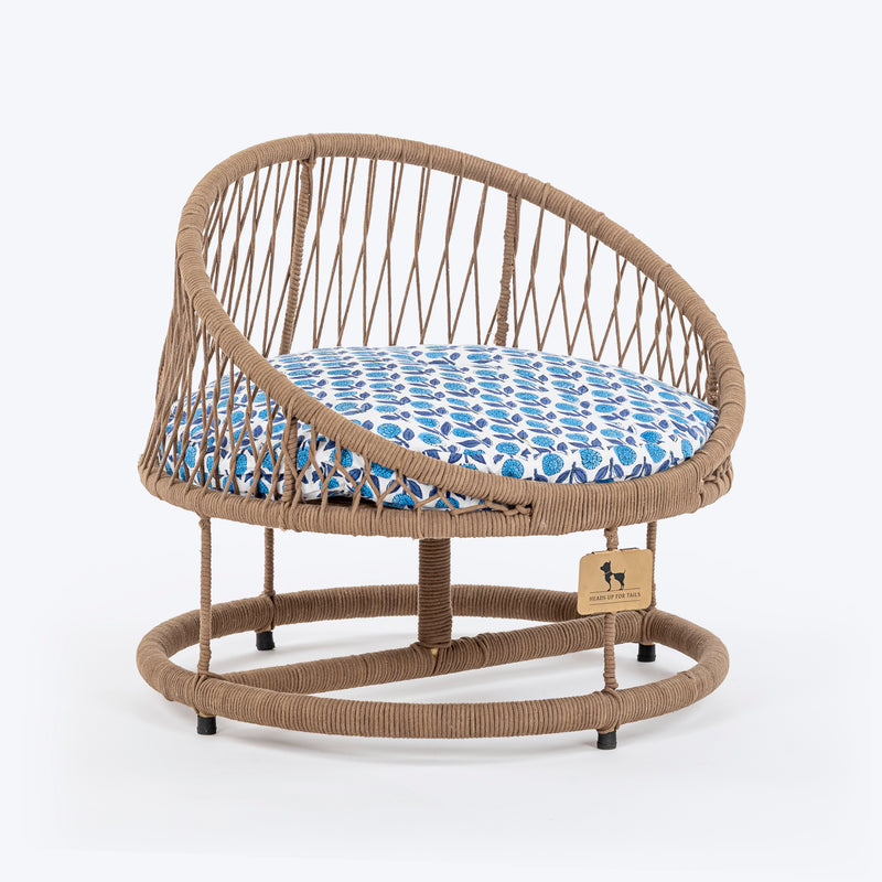 HUFT Purrfect Snuggle Elevated Bed With Cushion For Cat - Brown
