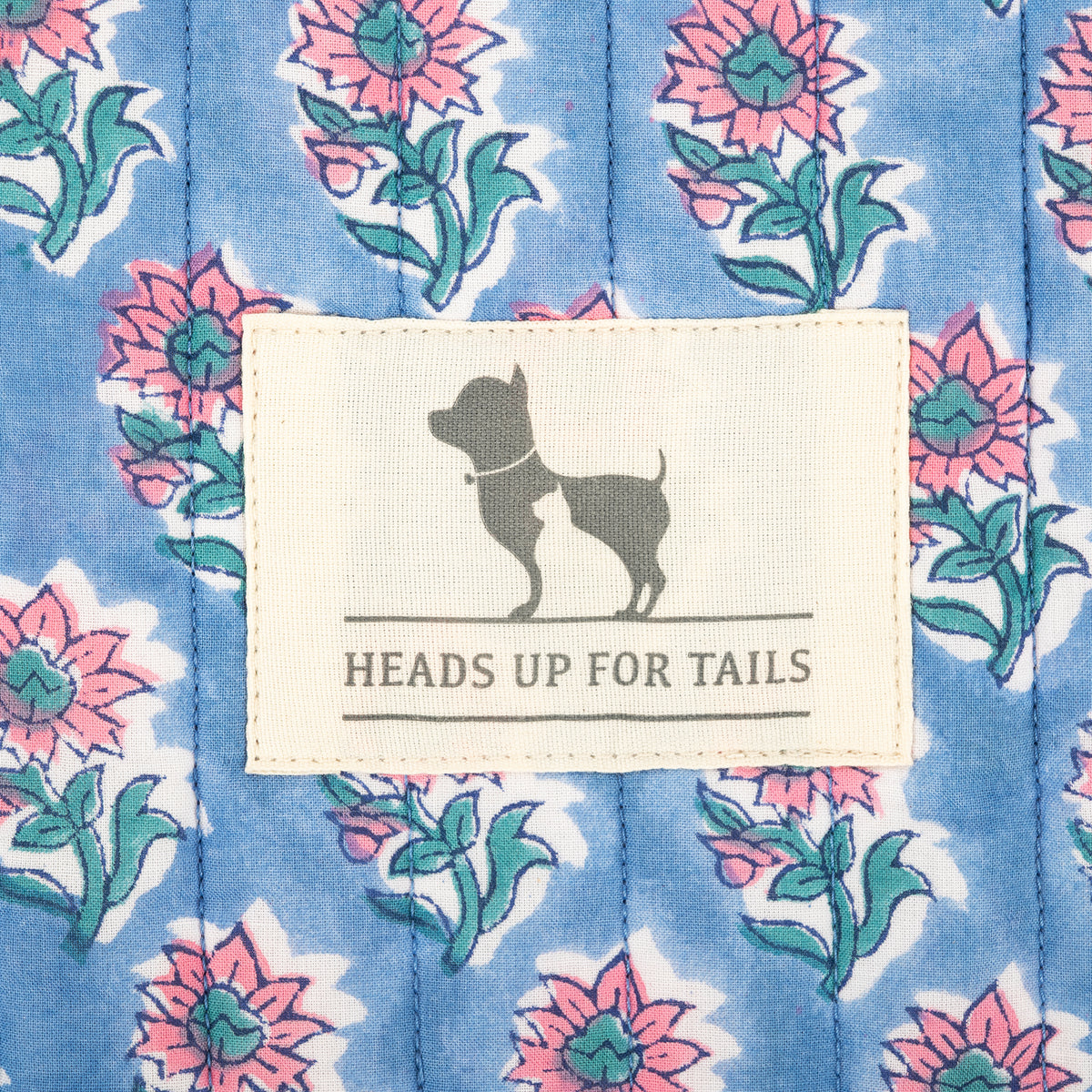 HUFT Jaipuri Phool Dog Blanket - Blue & Pink