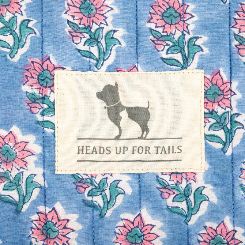 HUFT Jaipuri Phool Dog Blanket - Blue & Pink