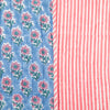 HUFT Jaipuri Phool Dog Blanket - Blue & Pink