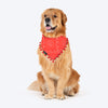 HUFT Bandhani Breeze Knot Bandana For Dog - Red - Heads Up For Tails
