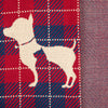 HUFT Warm Hug Blanket For Dog & Cat - Maroon & Blue - Heads Up For Tails