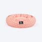 HUFT Polka Paws Adjustable Donut Bed For Dog & Cat - Peach - Heads Up For Tails