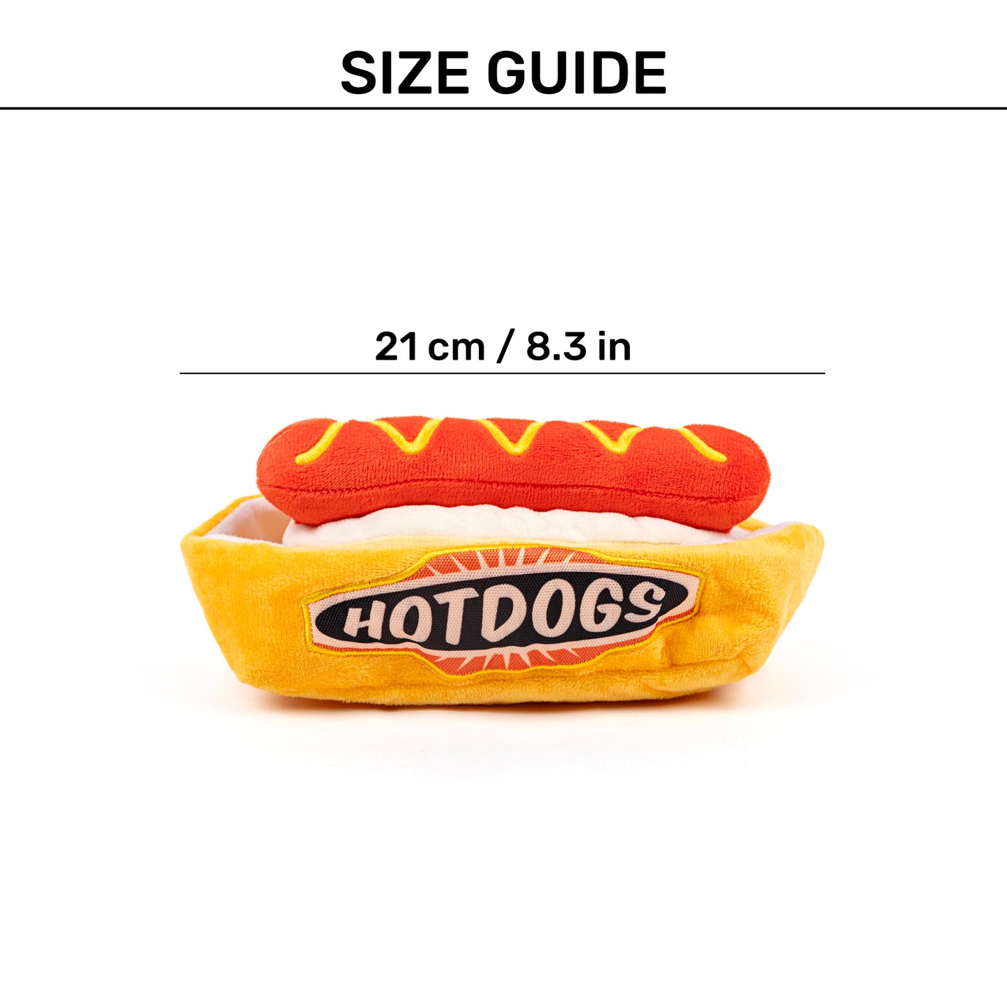 HUFT Hot Dog Plush Toy For Dog - Multicolor