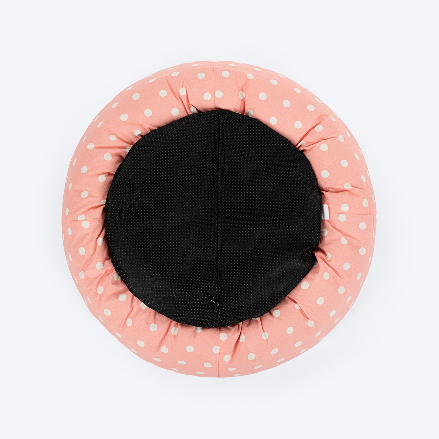 HUFT Polka Paws Adjustable Donut Bed For Dog & Cat - Peach - Heads Up For Tails
