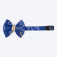 HUFT Bandhani Breeze Bowtie With Strap For Dog - Blue