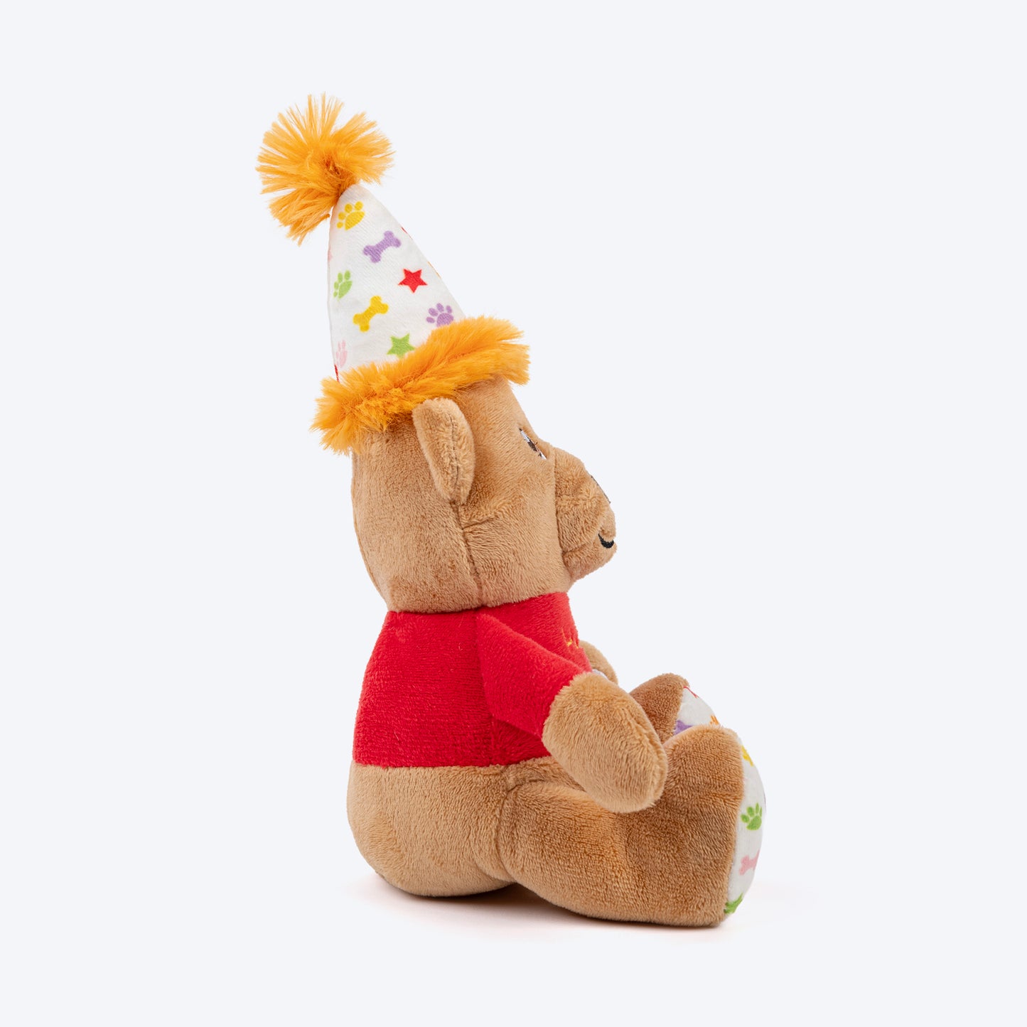 HUFT Barkday Bear Plush Toy For Dog - Multicolor