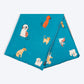 HUFT Doggie Doodles Blanket For Dog & Cat - Petrol Blue