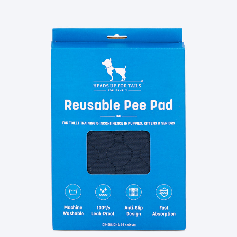 HUFT Reusable Pee Pad For Dog - Navy Blue - Heads Up For Tails