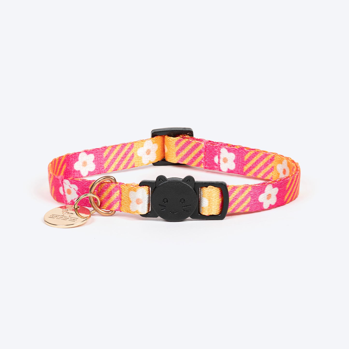HUFT Meowvelous Cat Collar - Pink & Royal Blue - Heads Up For Tails