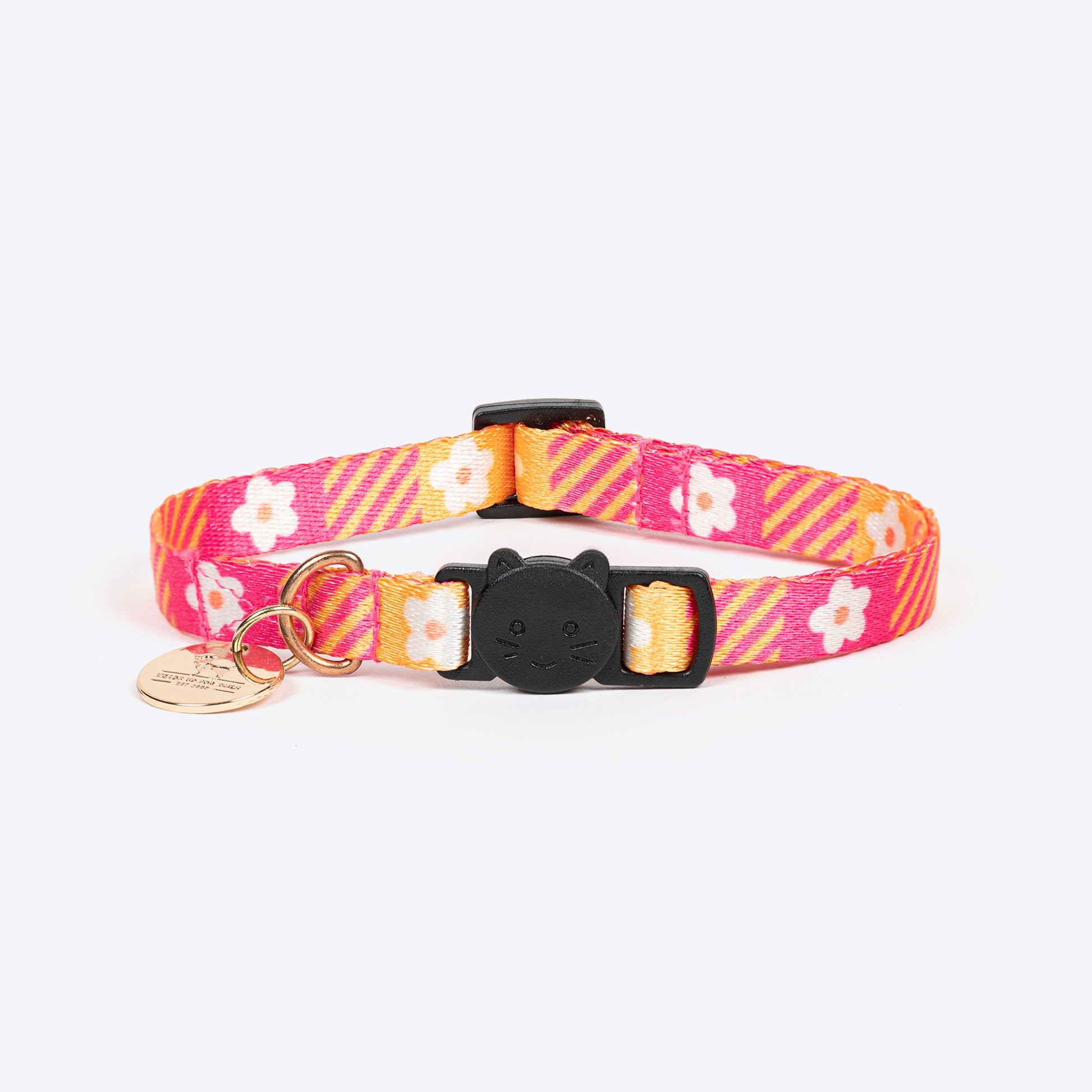HUFT Meowvelous Cat Collar - Pink & Royal Blue - Heads Up For Tails
