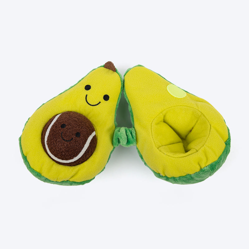 HUFT Avocadoggo Plush Toy With Ball For Dog - Green