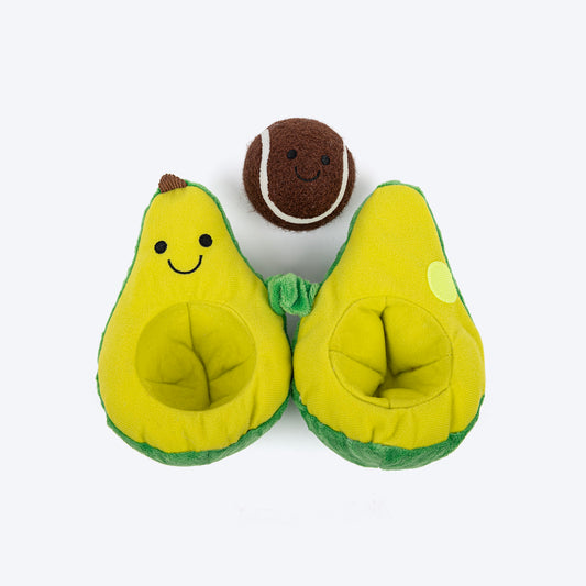 HUFT Avocadoggo Plush Toy With Ball For Dog - Green