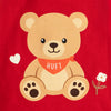 HUFT Bear Hug T-Shirt For Cat - Red