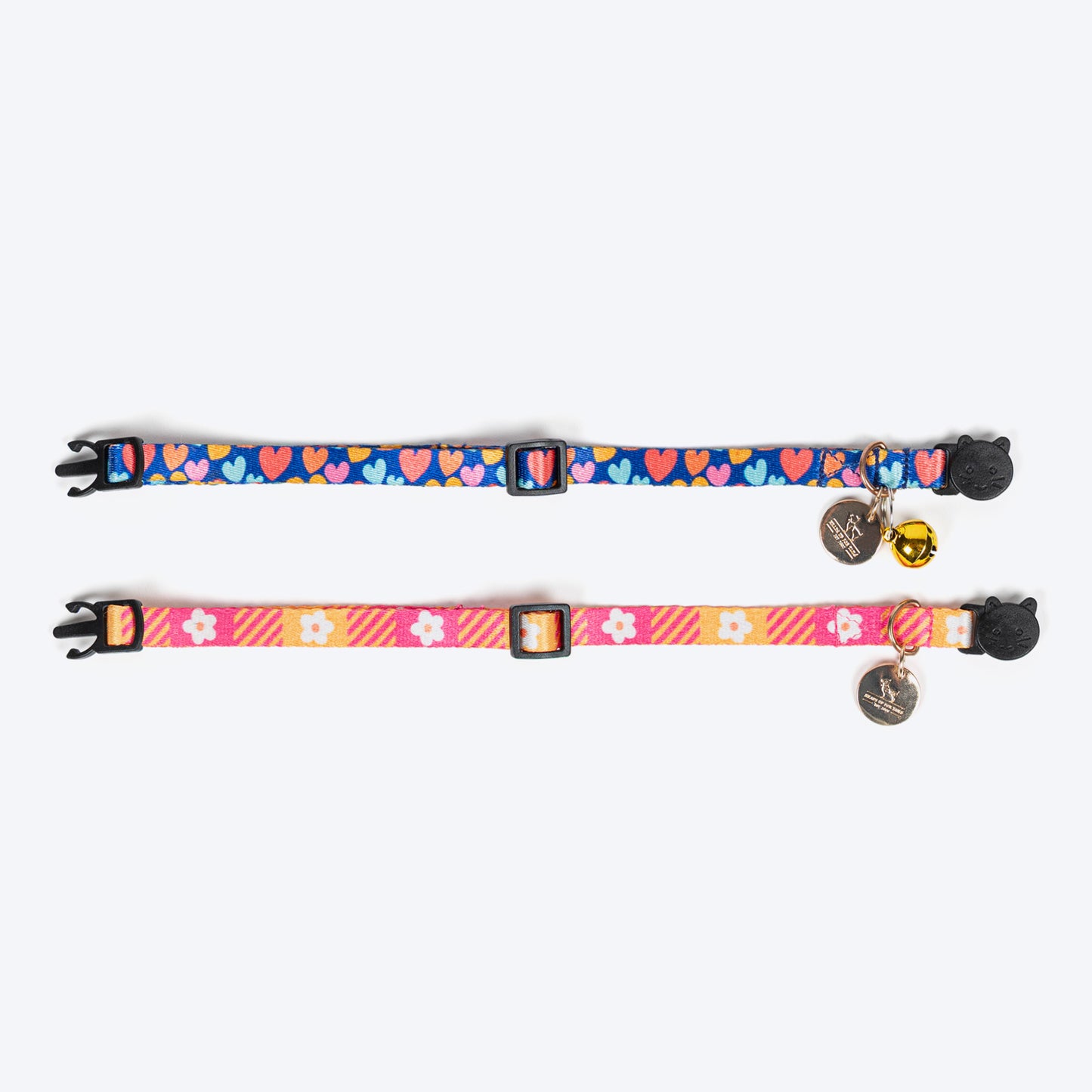 HUFT Meowvelous Cat Collar - Pink & Royal Blue - Heads Up For Tails