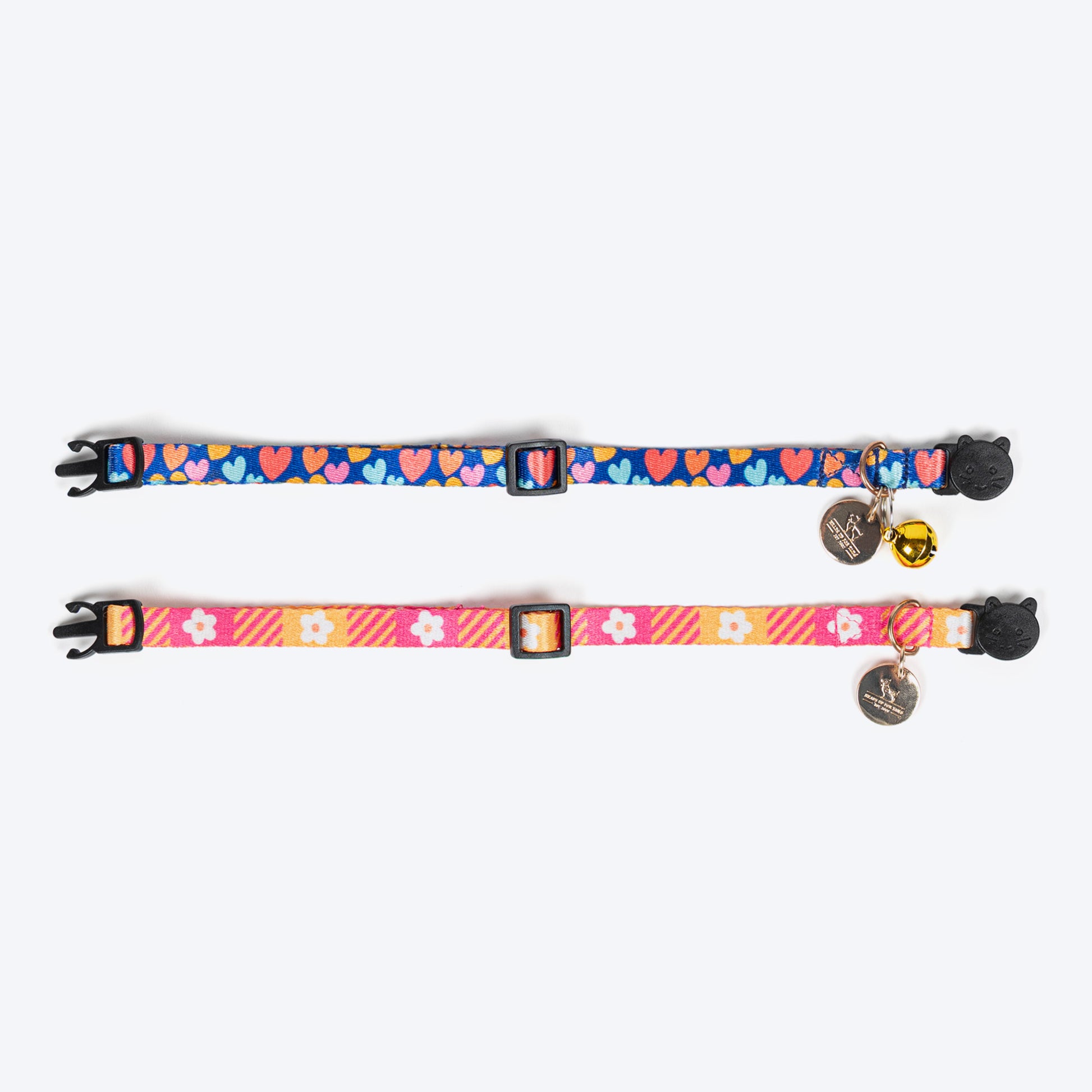 HUFT Meowvelous Cat Collar - Pink & Royal Blue - Heads Up For Tails