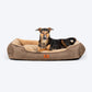 HUFT Furry Paradise Lounger Dog Bed - Brown